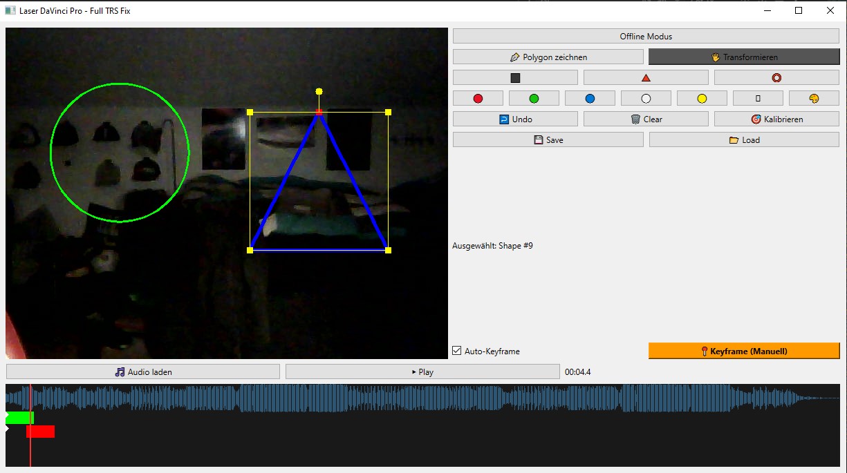 Screenshot des Softwareinterfaces